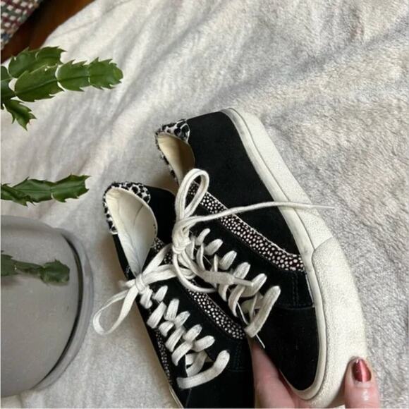 Madewell Sidewalk Low-Top Sneakers in Suede and Spot Calf Hair - Picture 8 of 12